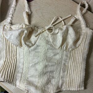 Elegant Cream Corset Top